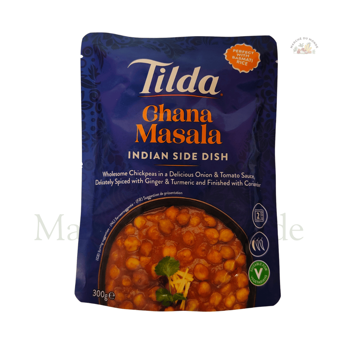 Sachet de 300G de mélange d’épices Chana Masala, idéal pour cuisiner les pois chiches à l’indienne.