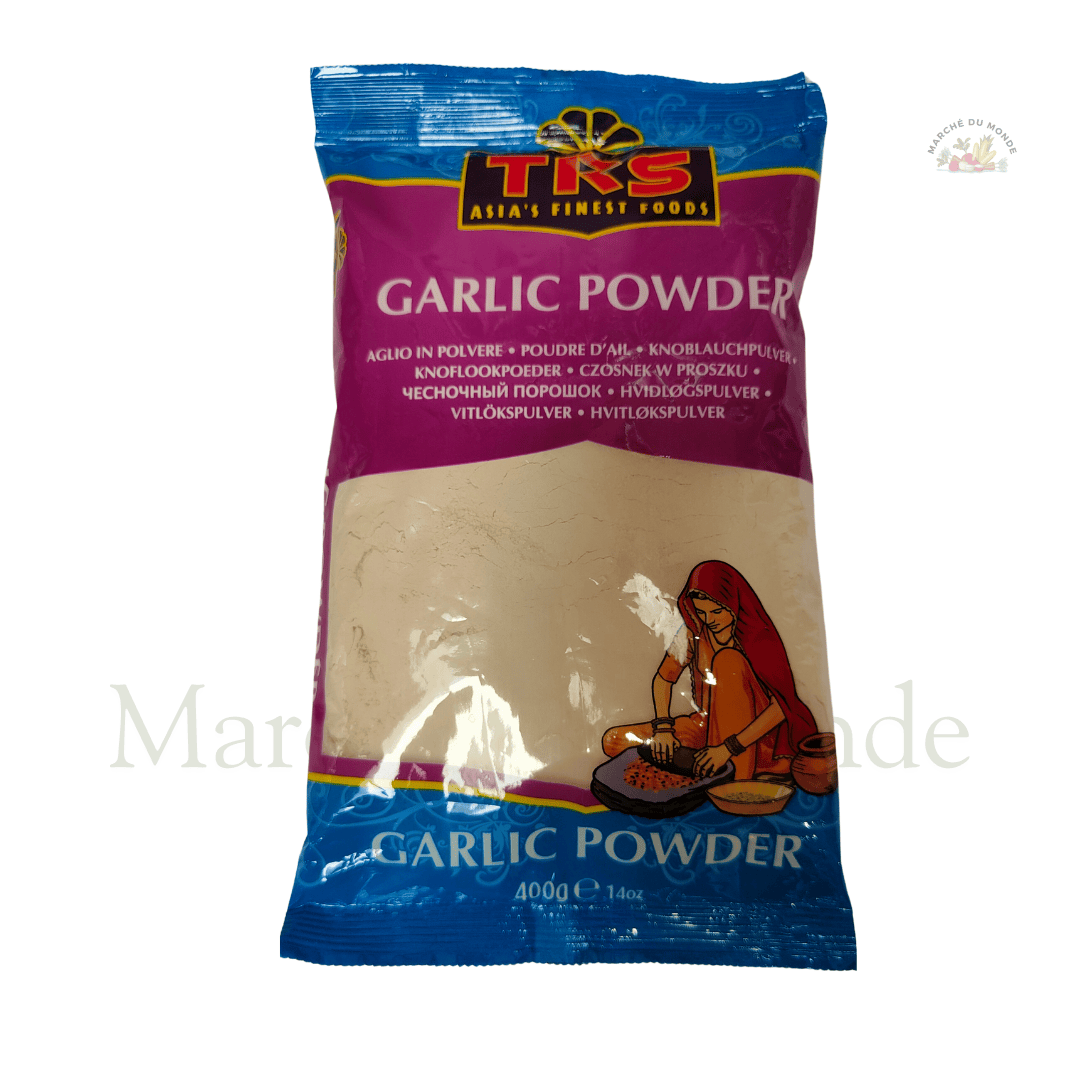 Sachet de 400G d'ail en poudre, épice pratique et savoureuse pour assaisonner vos plats en un clin d'œil.